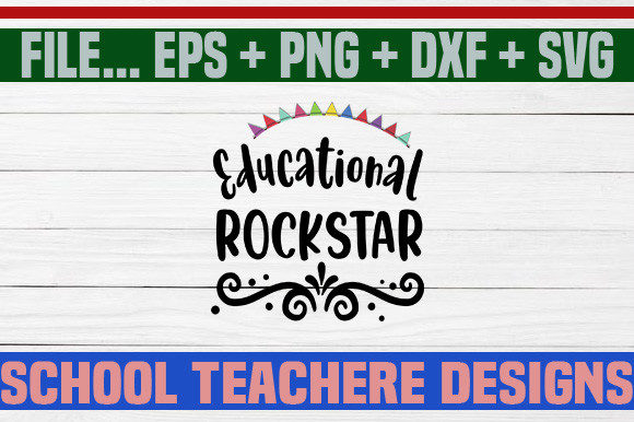 Educational Rockstar SVG: A Bold Graphic Design Asset for Crafts and Creative Projects