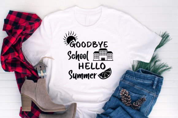 Goodbye School Hello Summer-SVG Graphics and Crafts