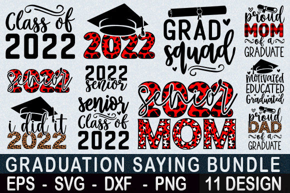 Graduation Saying SVG Bundle 2022 for Crafts and Graphics