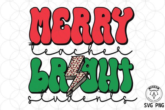 Merry Teacher Thunder Christmas SVG: Graphics for Crafts