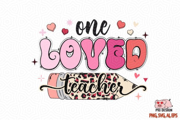 One Loved Teacher Pencil SVG: A Boho-Inspired Graphic for Crafts and Creative Projects