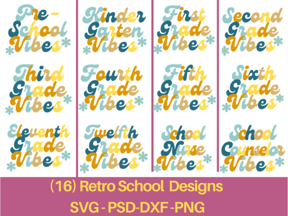 Retro School Vibes Bundle SVG
