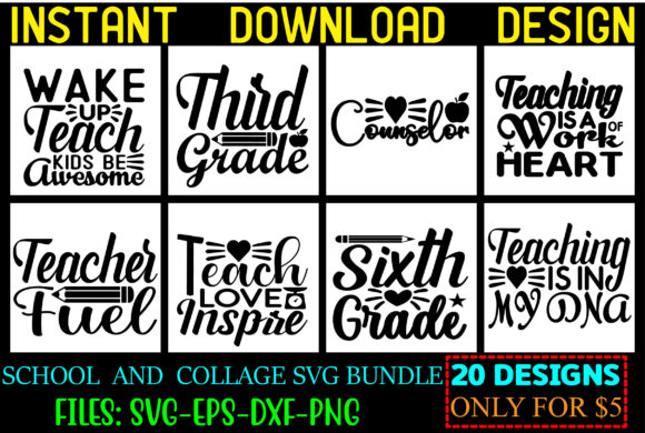 School and Collage SVG Bundle
