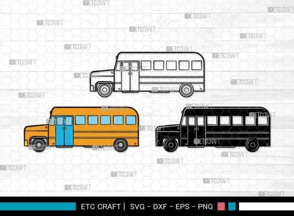School Bus Clipart SVG for Graphics and Crafts