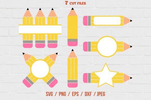 School Pencil Bundle Svg: Graphics for Crafts