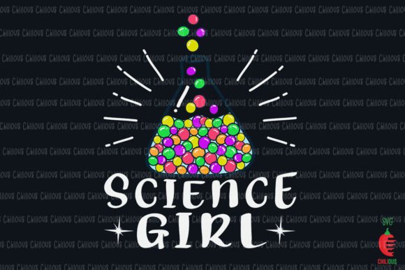 Science Girl Chemistry Biology: A Playful Graphic for Local Business Branding