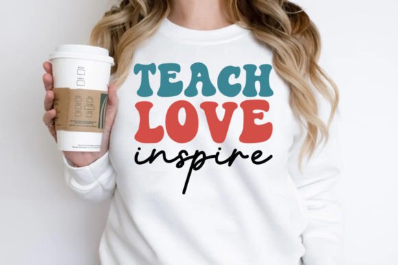 Teach Love Inspire Retro SVG: A Versatile Graphic Design Asset for Crafts & Branding