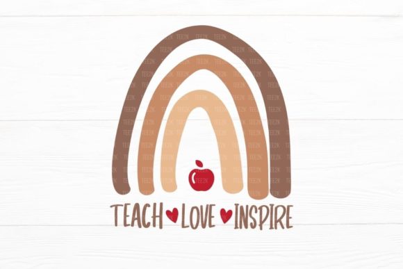 Teach Love Inspire, Teacher Life: A Versatile Graphic Design Asset for Content Creators