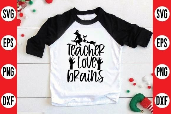 Teacher Love Brains Svg Design for Crafts and Graphics