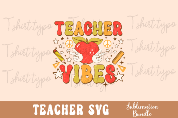 Teacher Vibes Png, Svg Sublimation